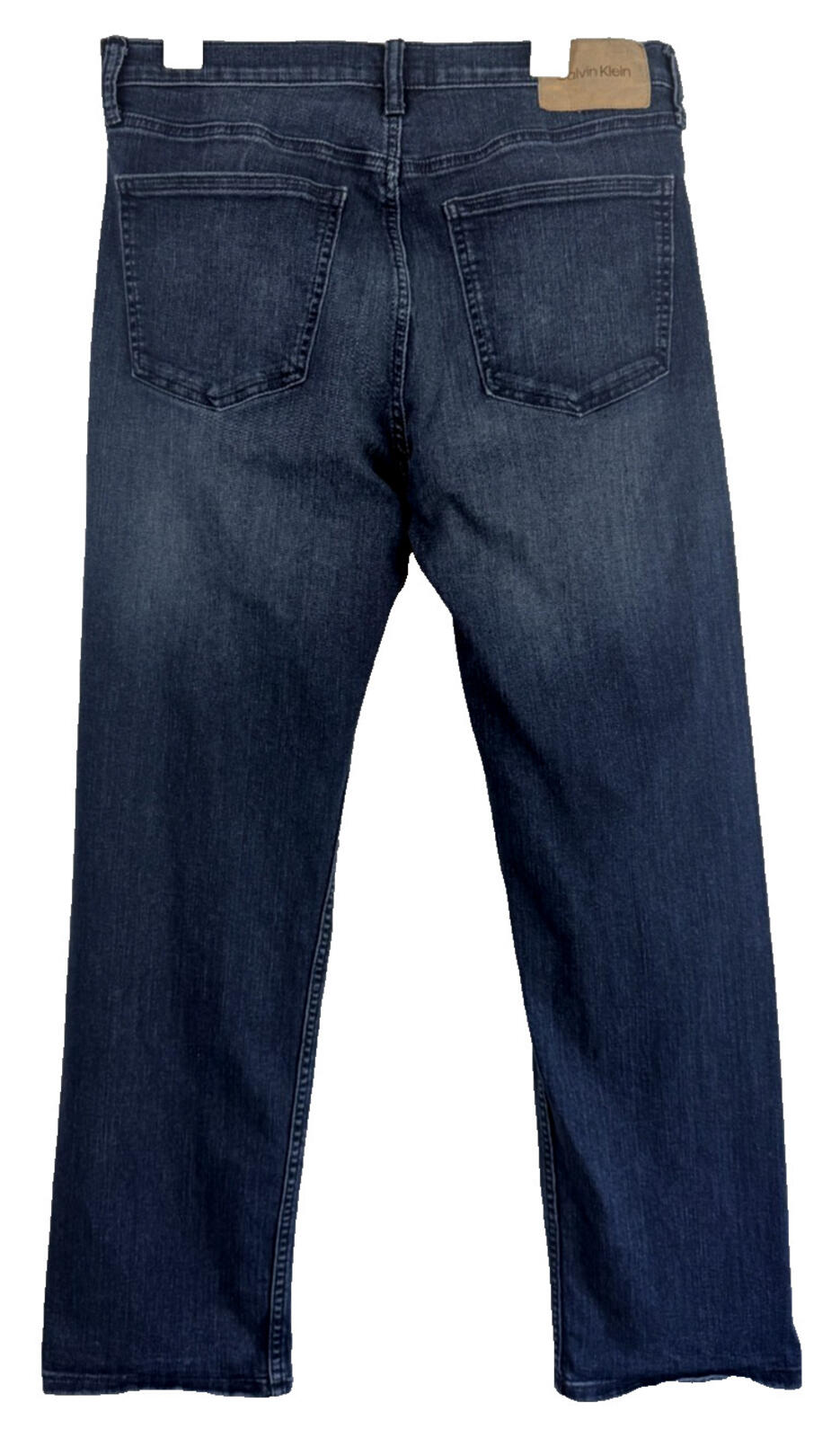 Calvin Klein Jeans Mens Sz 33x30 Blue Standard Straight Jeans Stretch Nice Fade