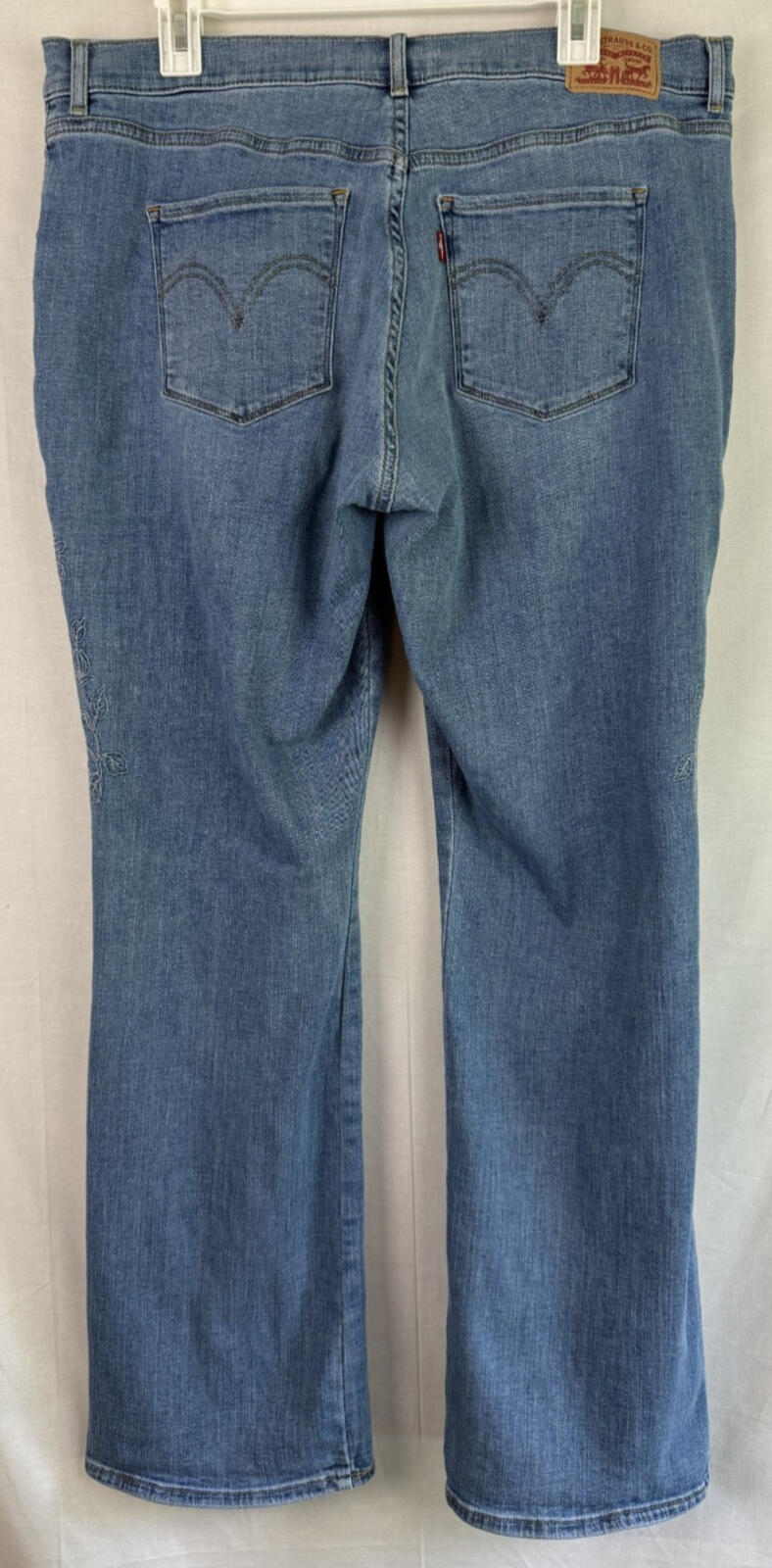 Levis Womens Classic Bootcut Jeans Size 16 Blue Denim Stretch Cotton Blend