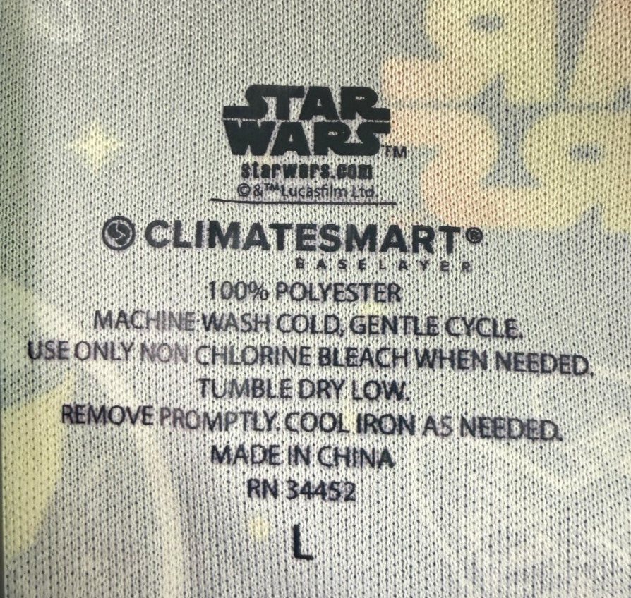 Star Wars Boys Sleepwear Sz L Pajamas ClimateSmart Polyester