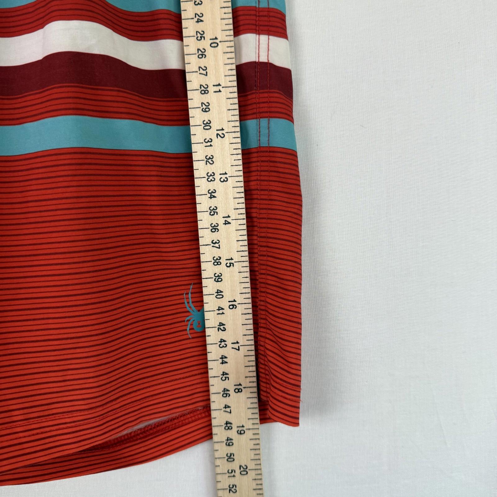 Spyder Youth Boys Swim Trunks Size XL 18-20, Blue/Red Strip Logo