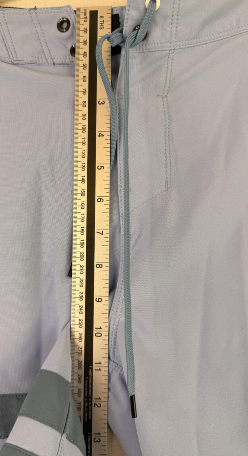 Hurley Board Shorts Mens 28 Light Blue Striped Swim Trunks