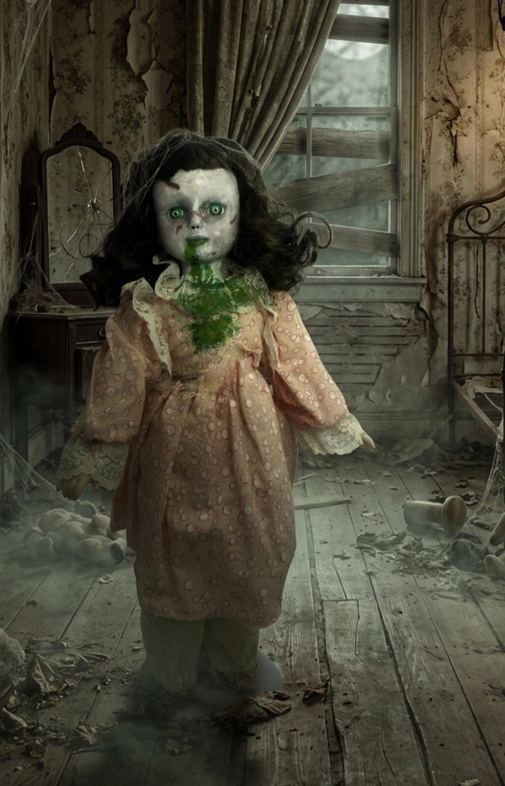 Amanda - OOAK Scary Creepy Doll 14" Hand Painted Horror Haunting Art