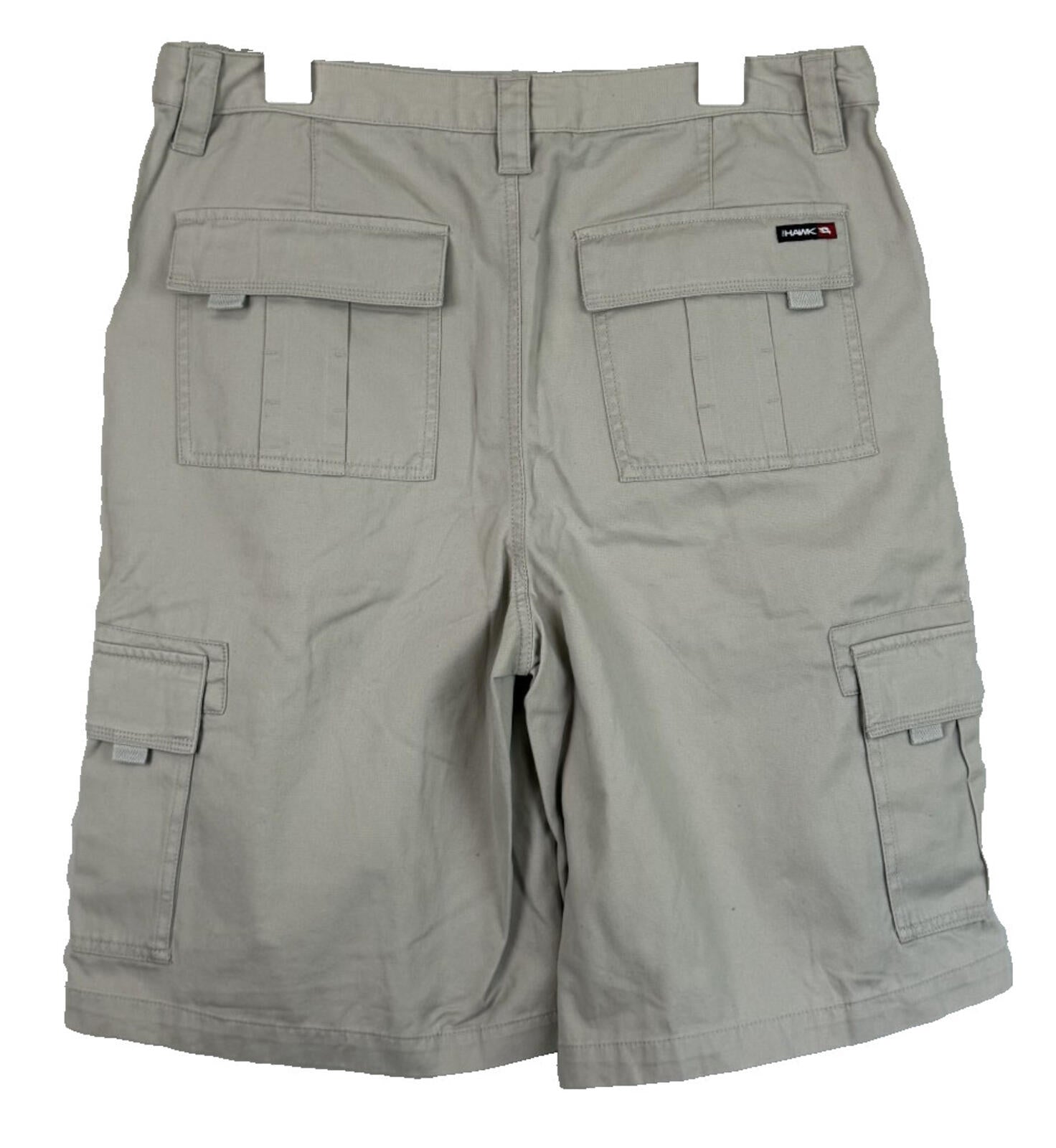 Tony Hawk Mens Size 34 Cargo Shorts Khaki Beige Cotton Skateboarding Utility