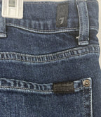 7 For All Mankind Mens 38x32 Slimmy Jeans Medium Wash Whiskered Stretch Denim