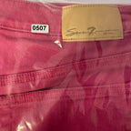 Seven7 Jeans Womens 6 Pink Denim Slim Straight Mid Rise Colorful Retro 30x28