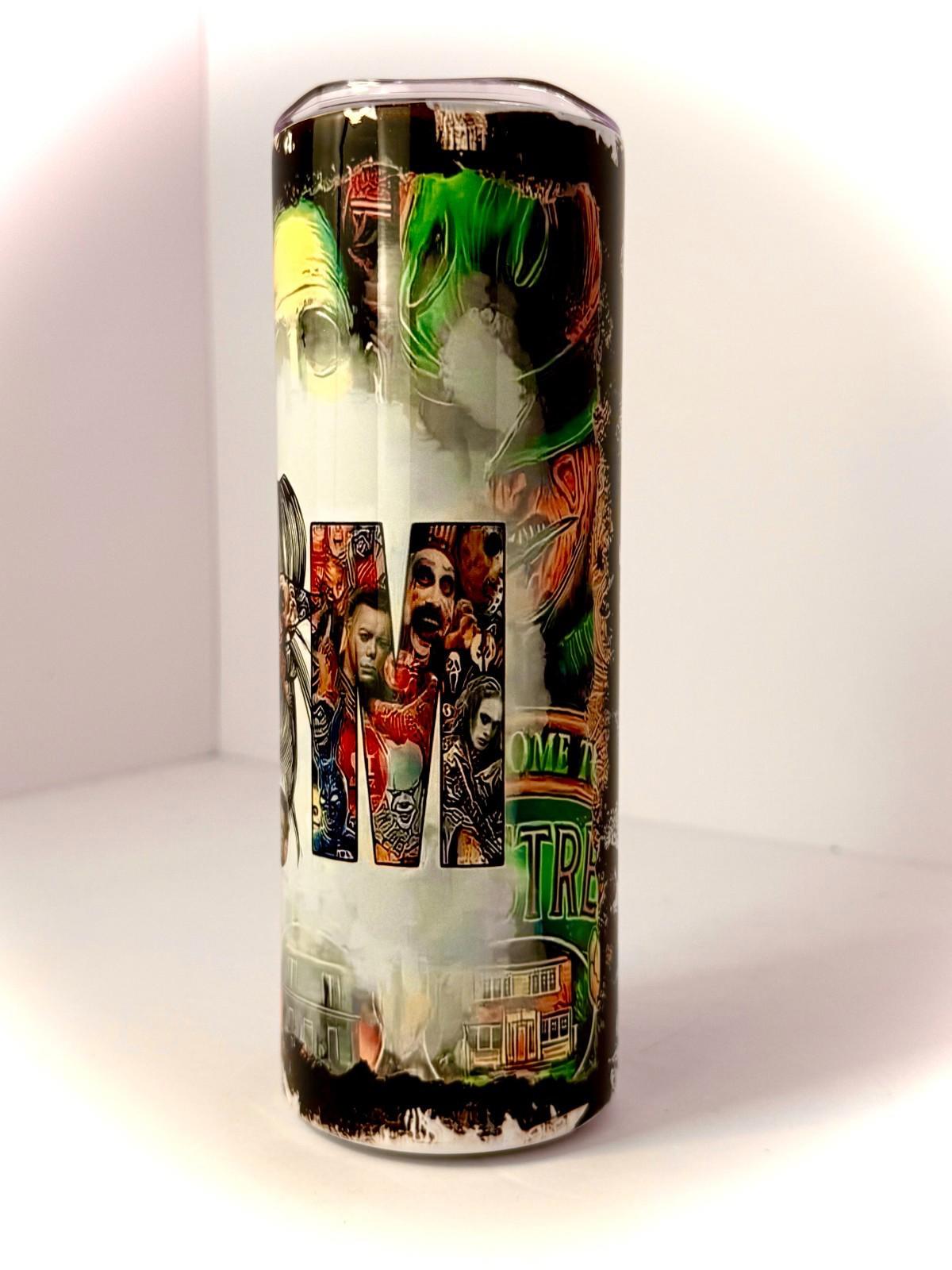 20 oz Halloween Mom Stainless Steel Tumbler with Lid, Straw Halloween