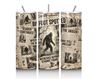 20 oz Bigfoot Spotted Stainless Steel Tumbler with Lid, Straw - Cryptid