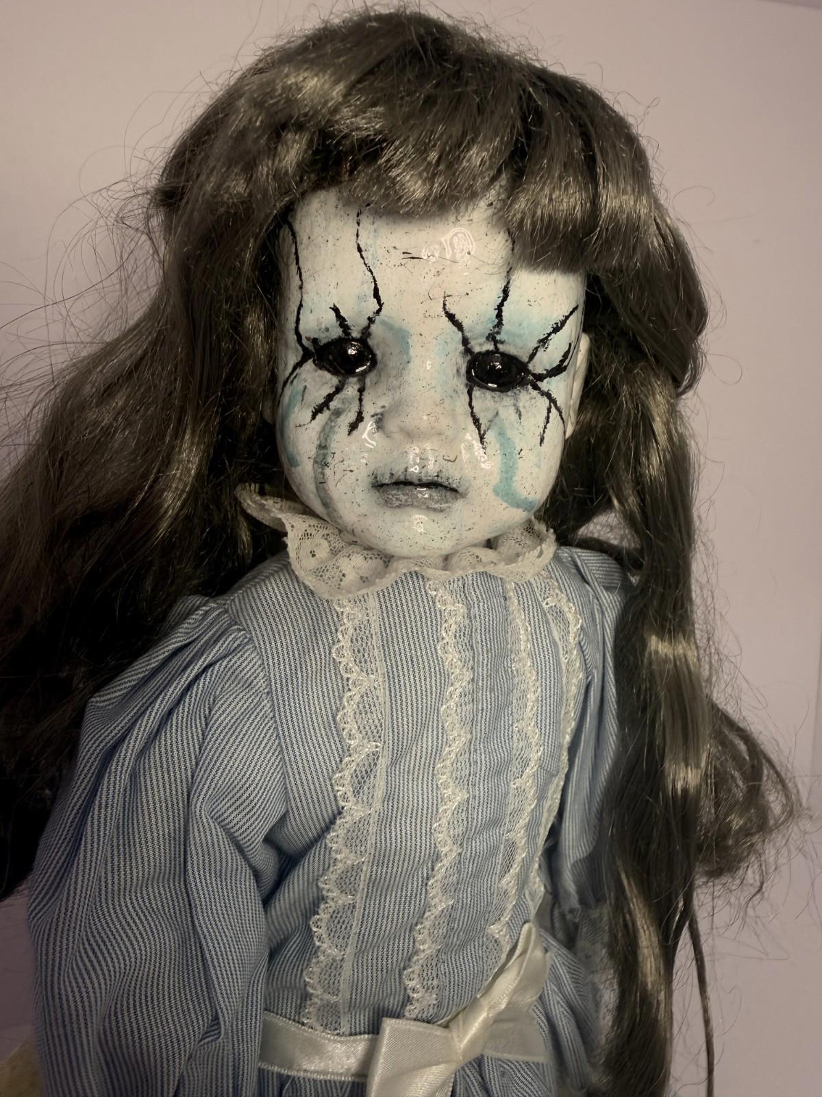 Meet Maribel  - OOAK Scary Creepy Doll 16" Hand Painted Horror Haunting Art