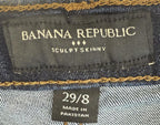 Banana Republic Womens Jeans Size 29/8 Sculpt Skinny Mid Rise Dark Wash