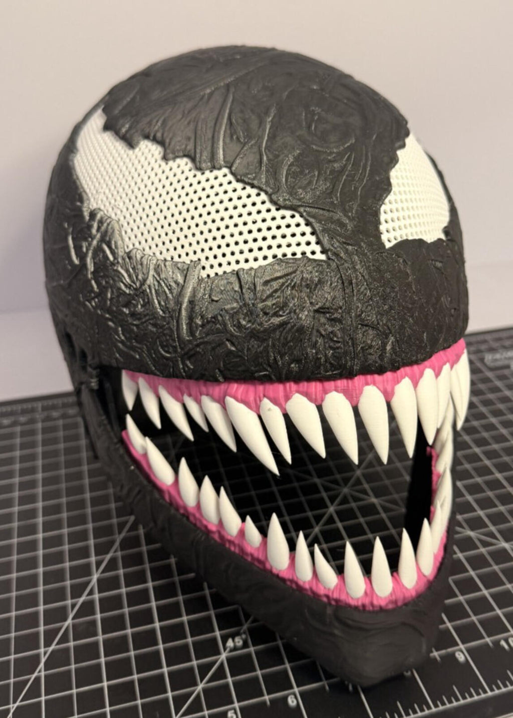 3D Printed Venom Full Face Mask Helmet Mesh Eyes Adult - Movable Jaw