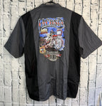 Vance Biker Wear 100th Laconia BikeWeek Button Down Shirt Men 5xl Mechanic Style