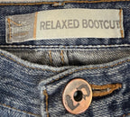Vtg Lee Dungarees 36x34 Loose Straight Blue Jeans Faded Wash Broken In