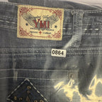 YMI jeans womens size 11 wanna betta butt skinny cropped low rise stretch blue