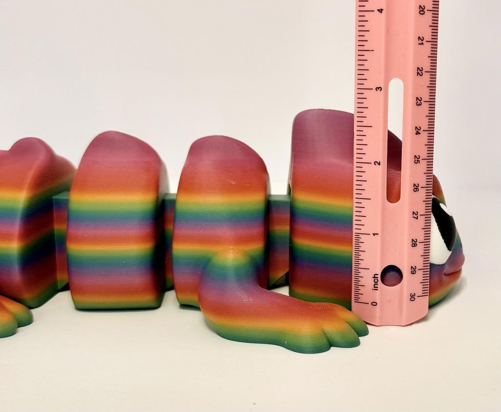 Large 3D Printed Articulated Chameleon – Colorful Flexible Lizard Toy Figurine