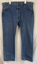 Levis 501 Jeans Mens 42x30 Blue Denim Button Fly Straight Leg