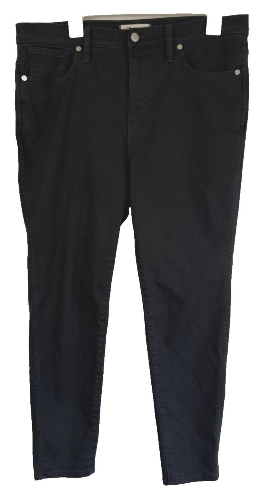 Madewell Black 10" High Rise Skinny Womens 32P Short Stretch Jeans