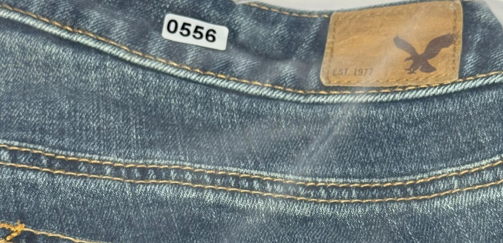 American Eagle Womens Jeans Size 2 Boy Crop Stretch Button Fly Dark Wash