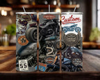 20 oz V-Twin Motorcycle Stainless Steel Tumbler with Lid, Straw -Motorcycles
