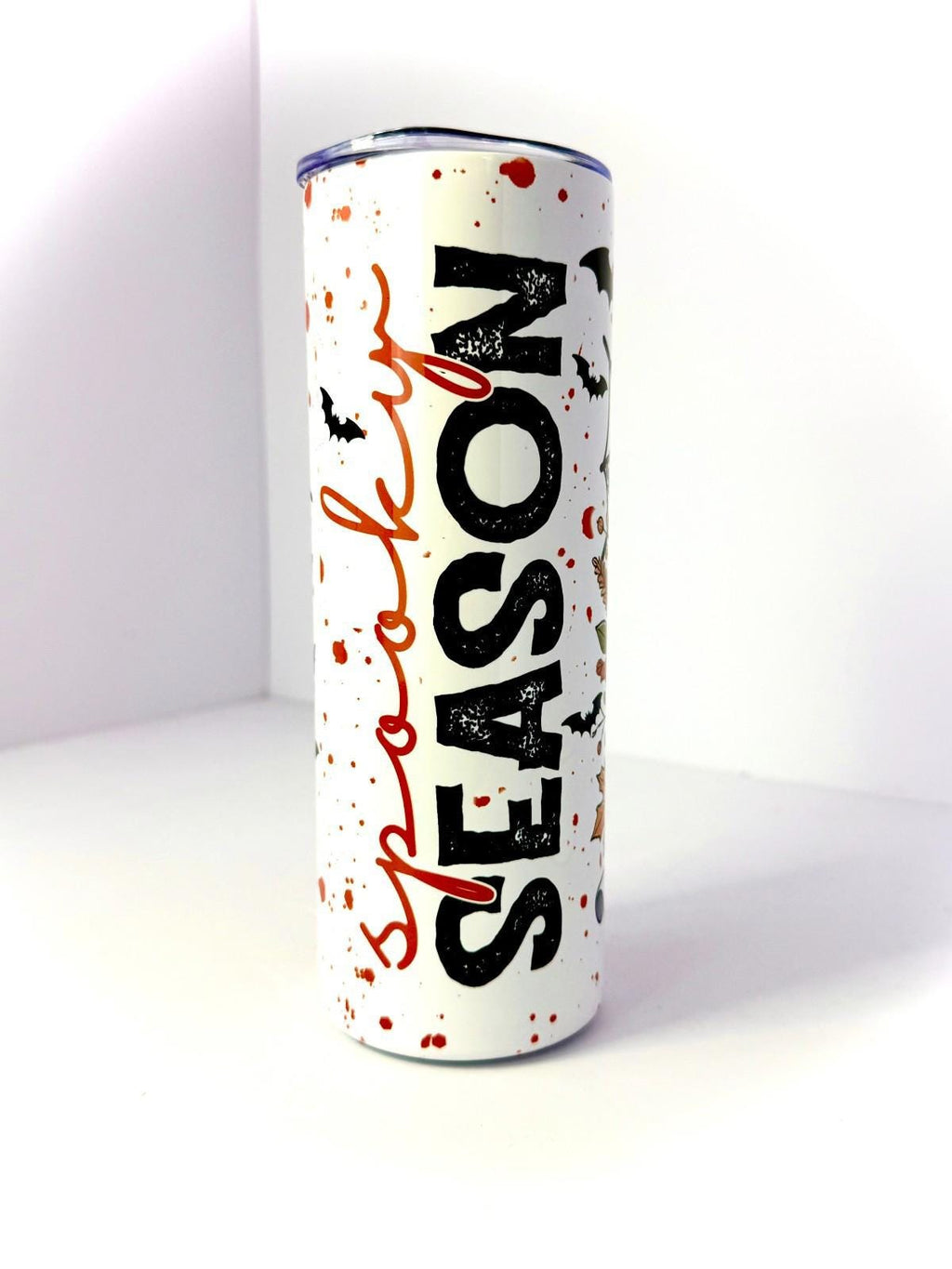 20 oz Spooky Season Stainless Steel Tumbler with Lid, Straw Halloween