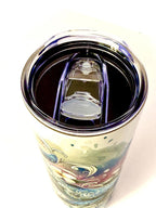 20 oz Whale Colorful Stainless Steel Tumbler with Lid, Straw
