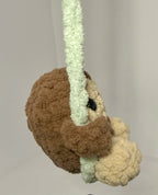 Crocheted Swinging Bigfoot - Rearview Mirror Decor - 4 inch - Handmade