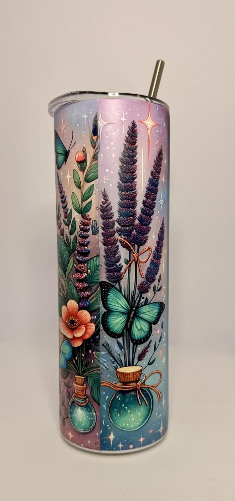 20 oz Not Enough Sage Glow in the Dark Stainless Steel Tumbler with Lid, Straw