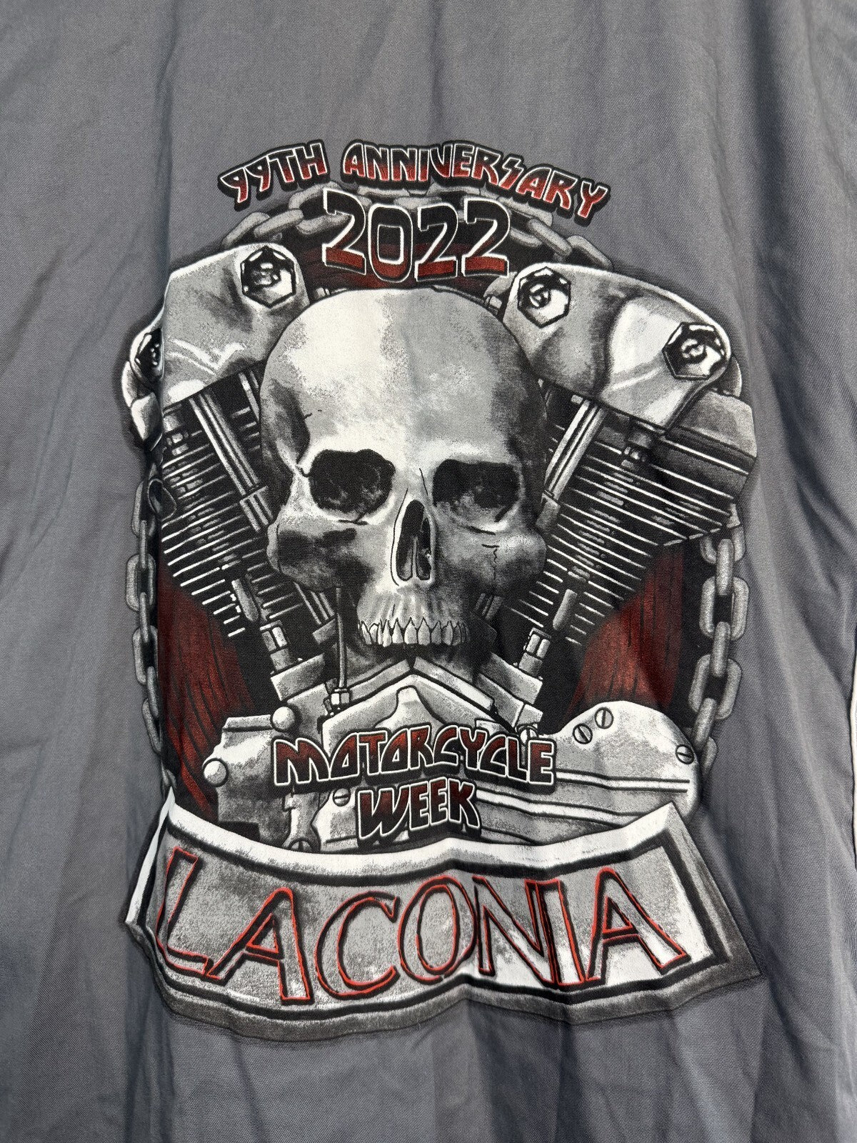 Vance Biker Wear 99th Laconia Bike Week Button Down Shirt Men 5xl Mechanic Style
