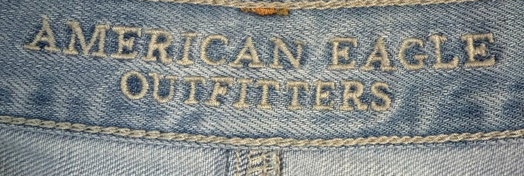 American Eagle Womens Shorts Sz 0 Button Fly Vintage HiRise Festival Distressed