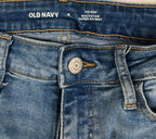 Womens Old Navy Rockstar Super Skinny Mid-Rise Distressed Denim Jeans Size 4