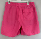 Hurley Mens Pink Drawstring Swim Shorts Size Medium 32 Elastic Waist Pocket