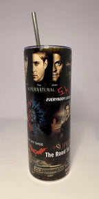 20 oz Supernatural Stainless Steel Tumbler with Lid, Straw