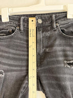 American Eagle Skinny Mens Jeans Air Flex 31x30 Black Distressed Stretch Denim