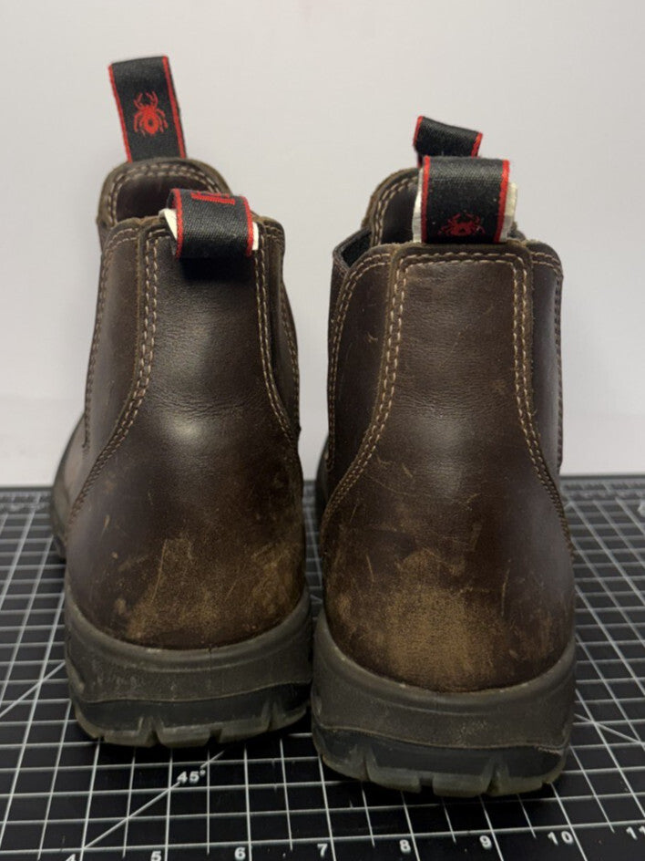 Redback Mens US 10.5 Bobcat UBBK Elastic Brown Leather Soft Toe Work Boots