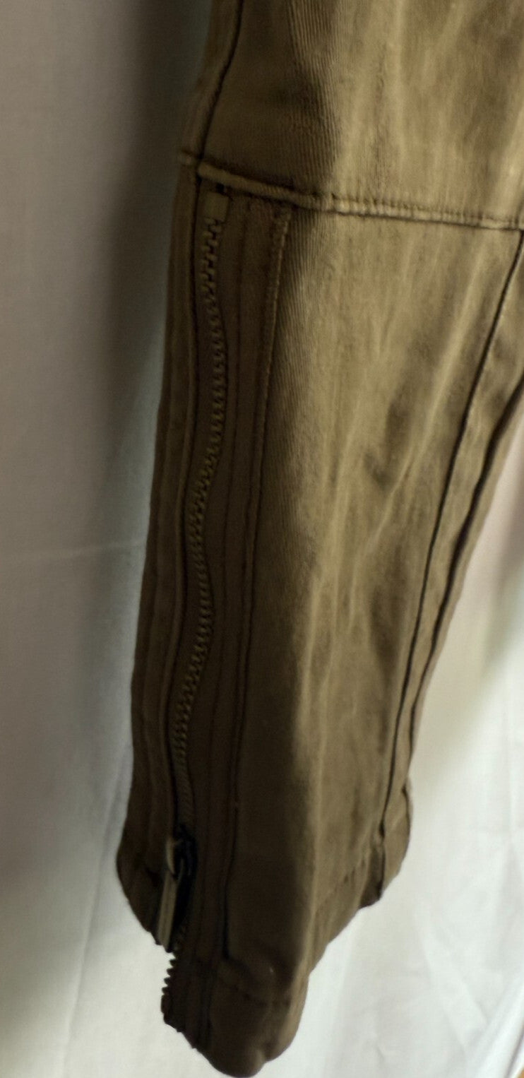 Michael Kors Womens Pants Size 10 Brown Stretch Twill Zip Pockets Ankle Zipper