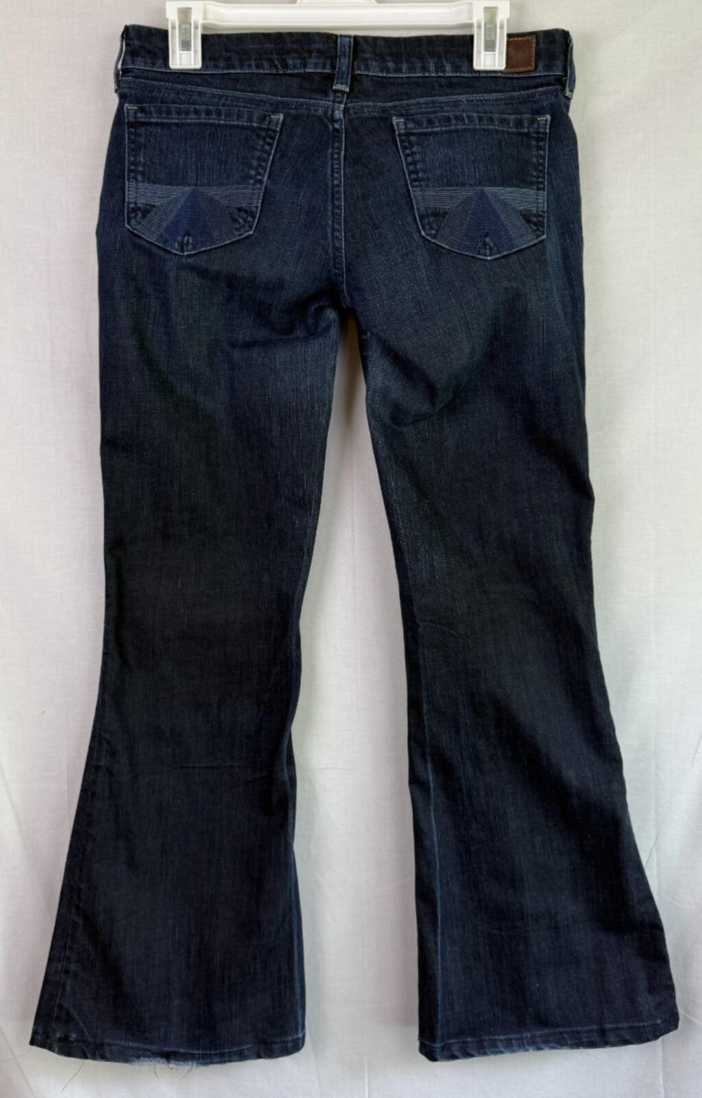 American Eagle Real Flare Jeans Women 6 Blue Dark Wash Low Rise
