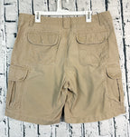 LL Bean Natural Fit Cargo Short Mens Size 38 Khaki Brown Tan 9 Inch Inseam