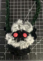 Crocheted Swinging Mothman - Rearview Mirror Decor - 4 inch - Handmade