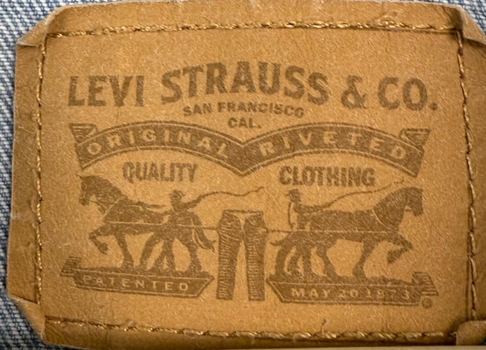 LEVIS Girls Blue Jean Denim Trucker Jacket Youth Size XL (13-15yrs) Pockets