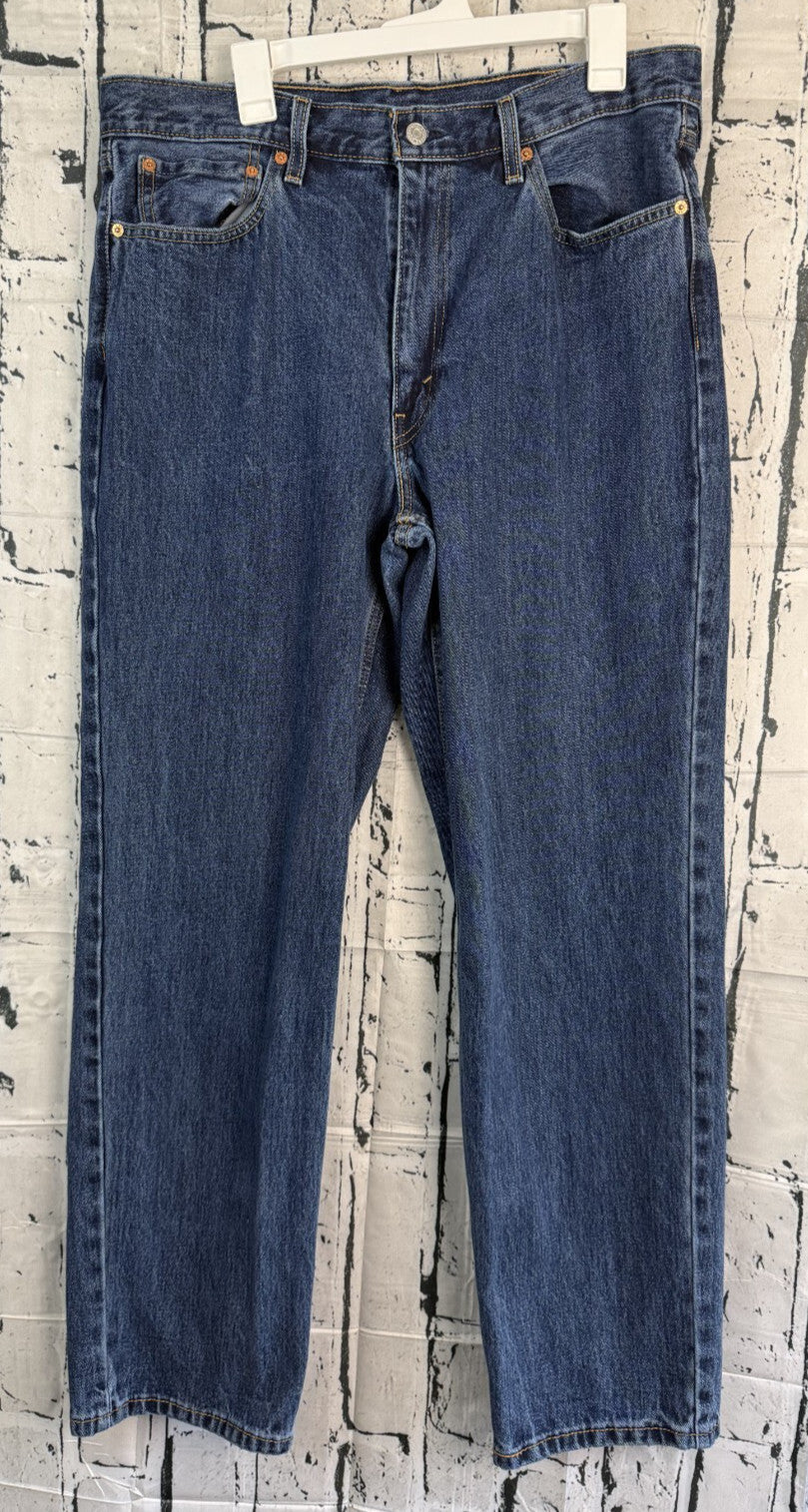 Levis 550 Relaxed Fit Mens Jeans 38x34 Dark Wash Blue Denim Sameday Shipping