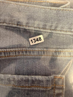 Banana Republic Girlfriend Jeans Womens 29/8 Blue Relaxed Tapered Stretch RawHem