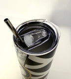 20 oz Navy Stainless Steel Tumbler with Lid, Straw
