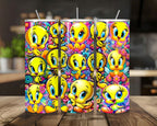 20 oz Tweety Bird Stainless Steel Tumbler with Lid, Straw