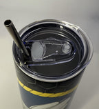 20 oz Navy Seabee Stainless Steel Tumbler with Lid, Straw