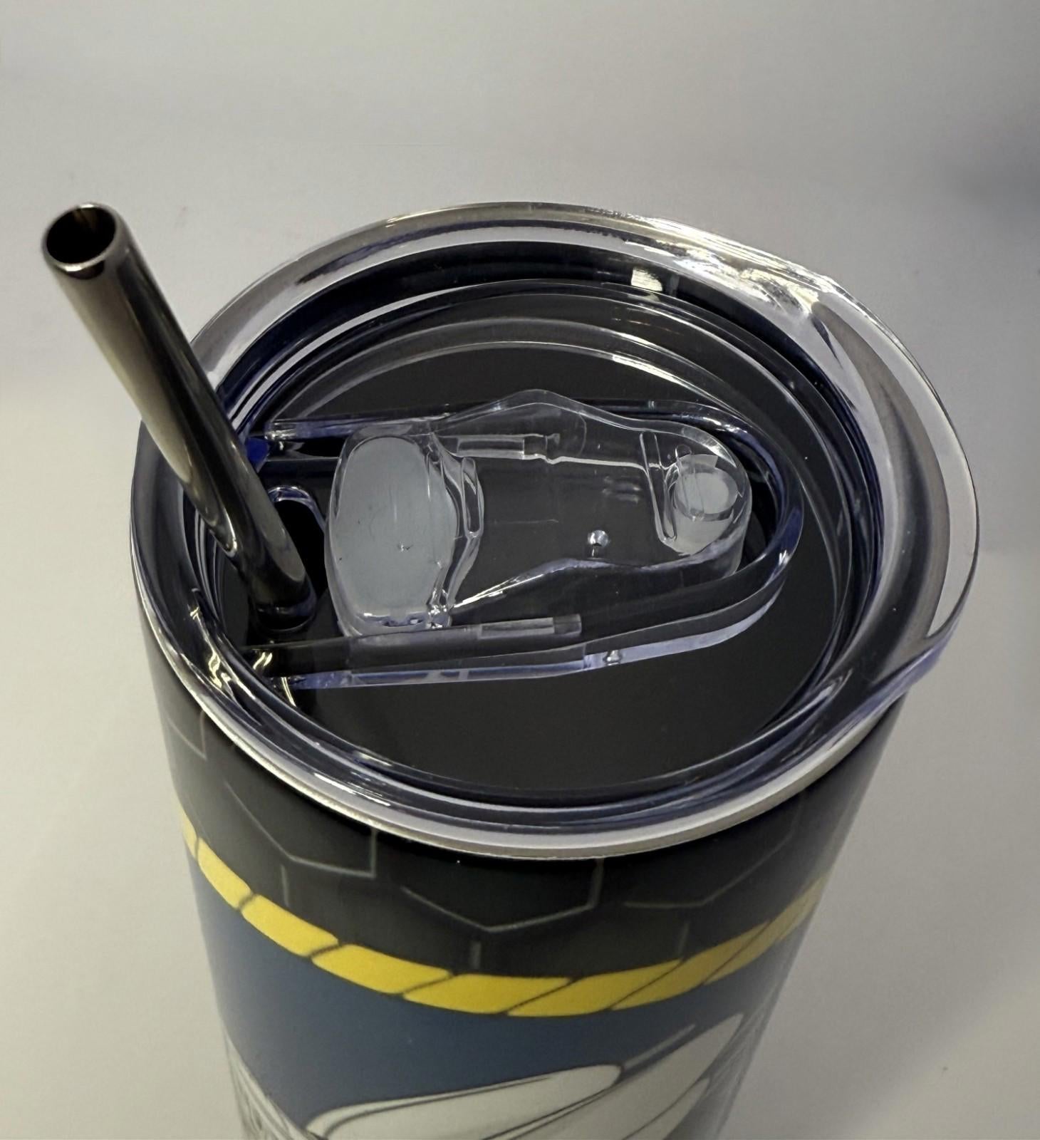 20 oz Navy Seabee Stainless Steel Tumbler with Lid, Straw