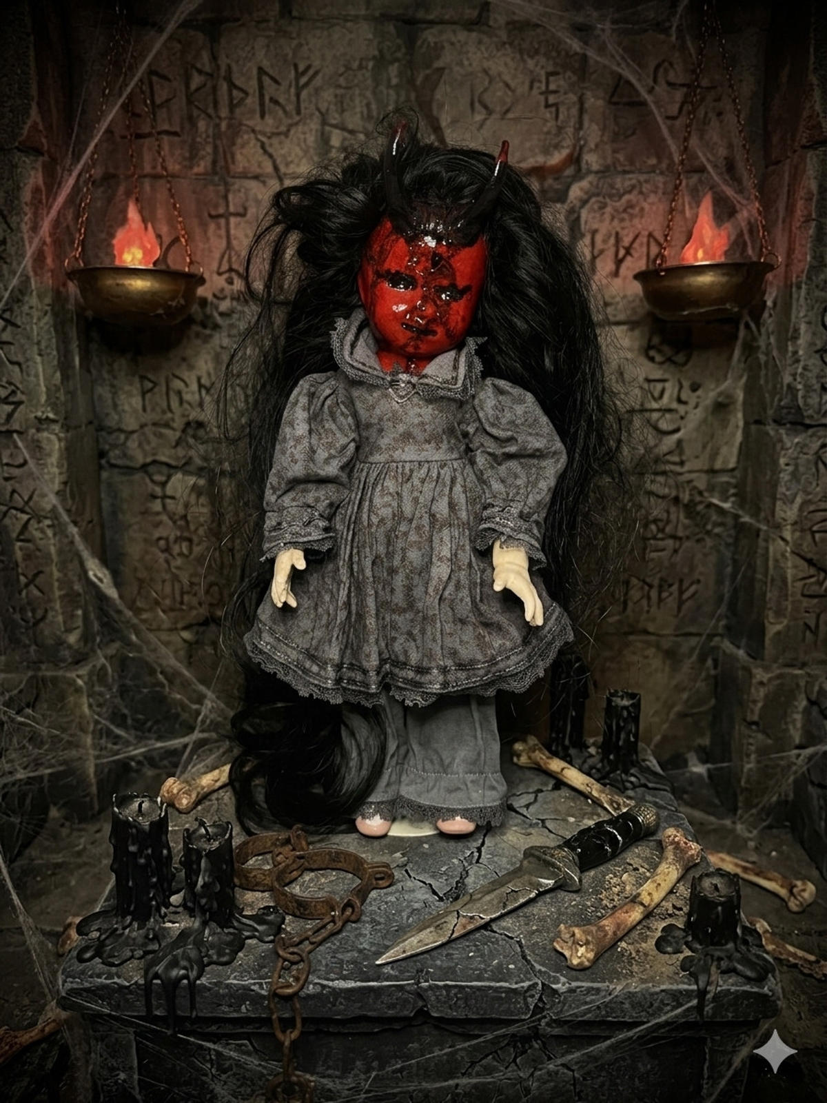 The Innocent Bride - OOAK Scary Creepy Doll 12" Hand Painted Horror Haunting Art