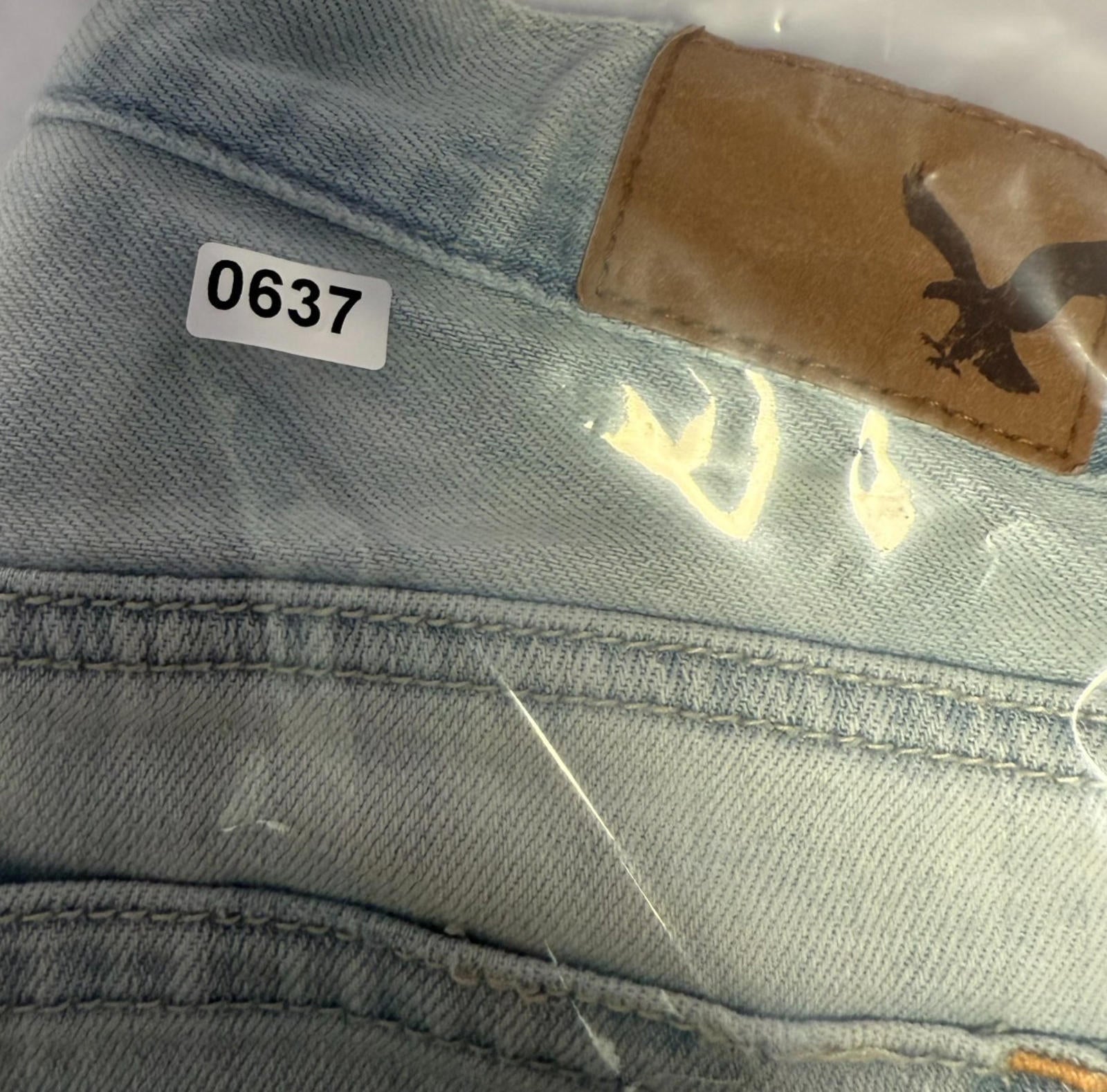 American Eagle Womens Shorts Sz 0 Button Fly Vintage HiRise Festival Distressed