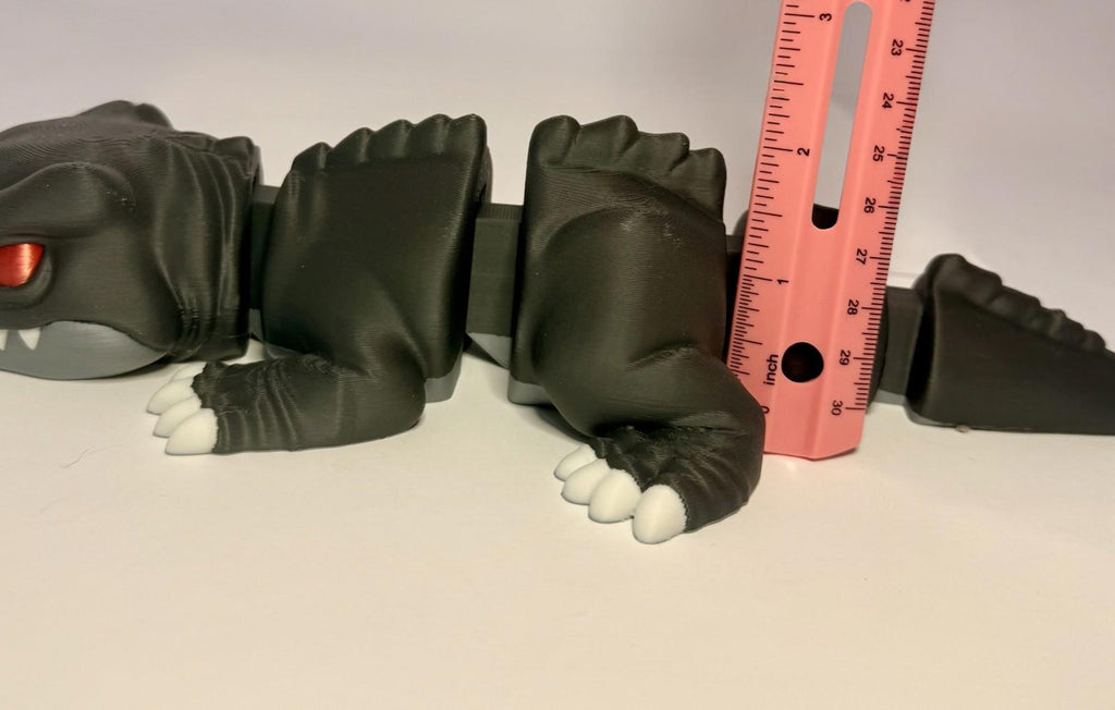 Large 3D Printed Articulated T-Rex – Flexible Toy Figurine - 12 Inches