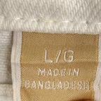 Michael Kors Jacket Womens Sz Large White Cropped Full Zip Denim