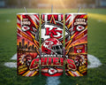 20 oz Kansas City Chiefs Stainless Steel Tumbler with Lid, Straw - NFL