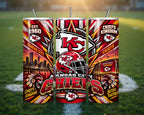 20 oz Kansas City Chiefs Stainless Steel Tumbler with Lid, Straw - NFL